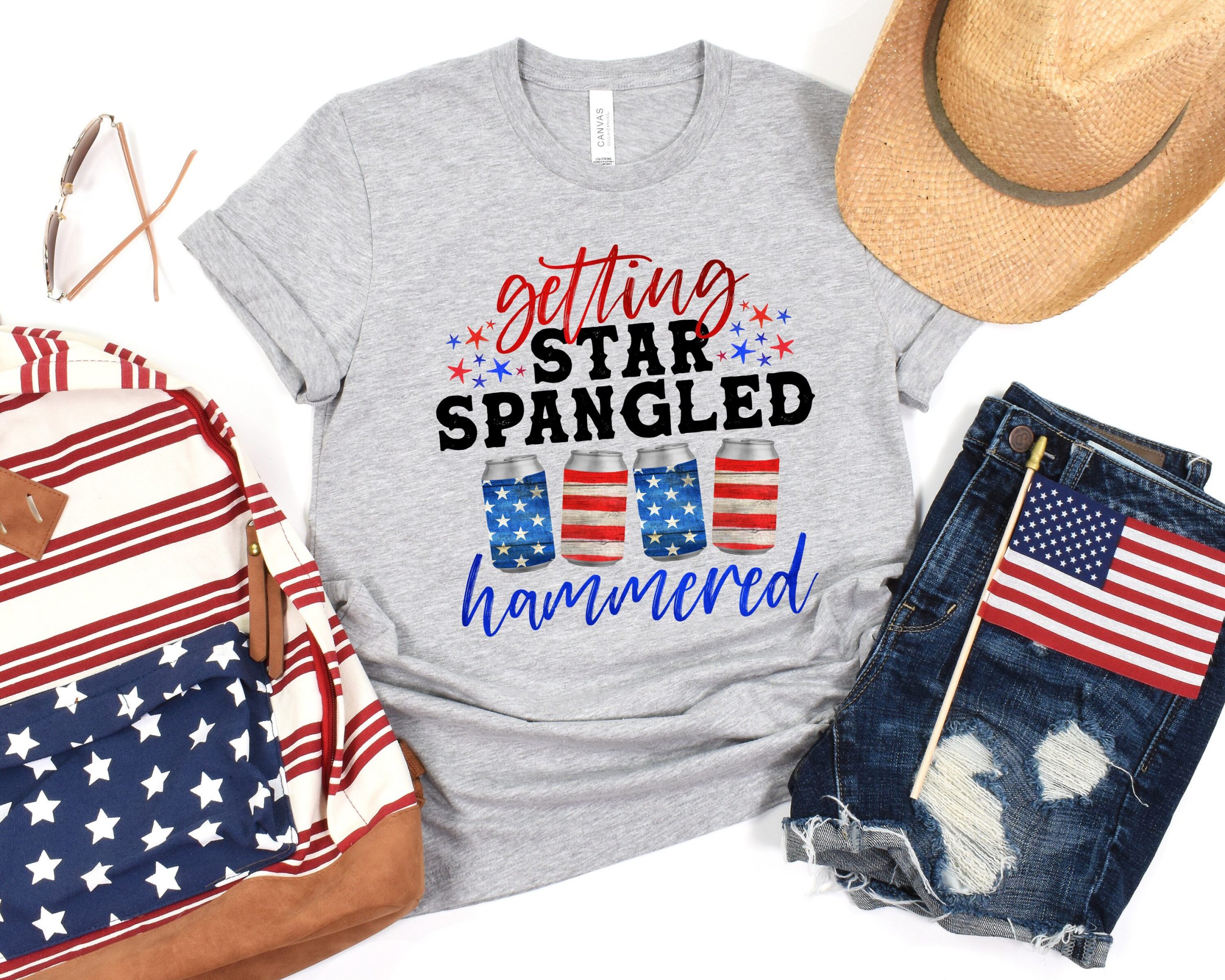 Getting Star Spangled Hammered Memorial Day 4th Of July Independence Day Unisex T-Shirt Getting Star Spangled Hammered Memorial Day 4th Of July Independence Day Unisex T-Shirt