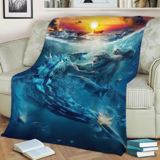 Godzilla Vs Kong Best Seller Fleece Blanket Throw Blanket Gift Godzilla Vs Kong Best Seller Fleece Blanket Throw Blanket Gift