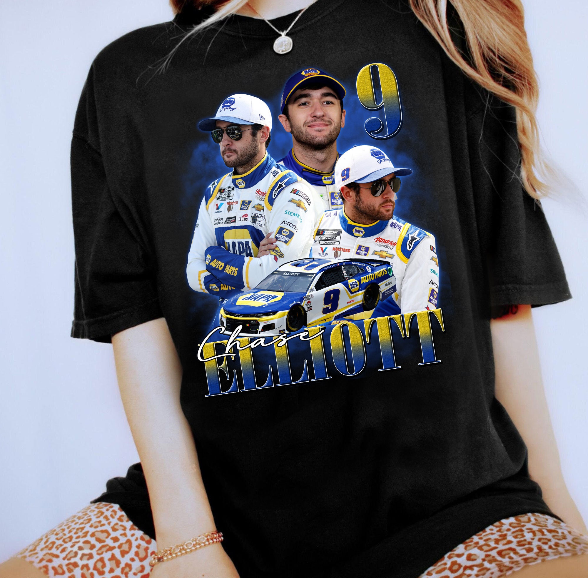 Graphic Print On Chest Hendrick Napa Nascar Racing Formula 1 F1 Chase Elliot Motorsports Shirt Graphic Print On Chest Hendrick Napa Nascar Racing Formula 1 F1 Chase Elliot Motorsports Shirt