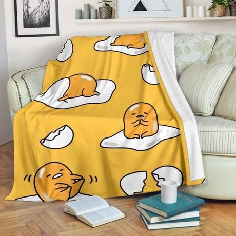 Gudetama Fleece Blanket Throw Blanket Gift Gudetama Fleece Blanket Throw Blanket Gift