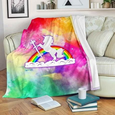 Gym Unicorn Fleece Blanket Throw Blanket Gift Gym Unicorn Fleece Blanket Throw Blanket Gift