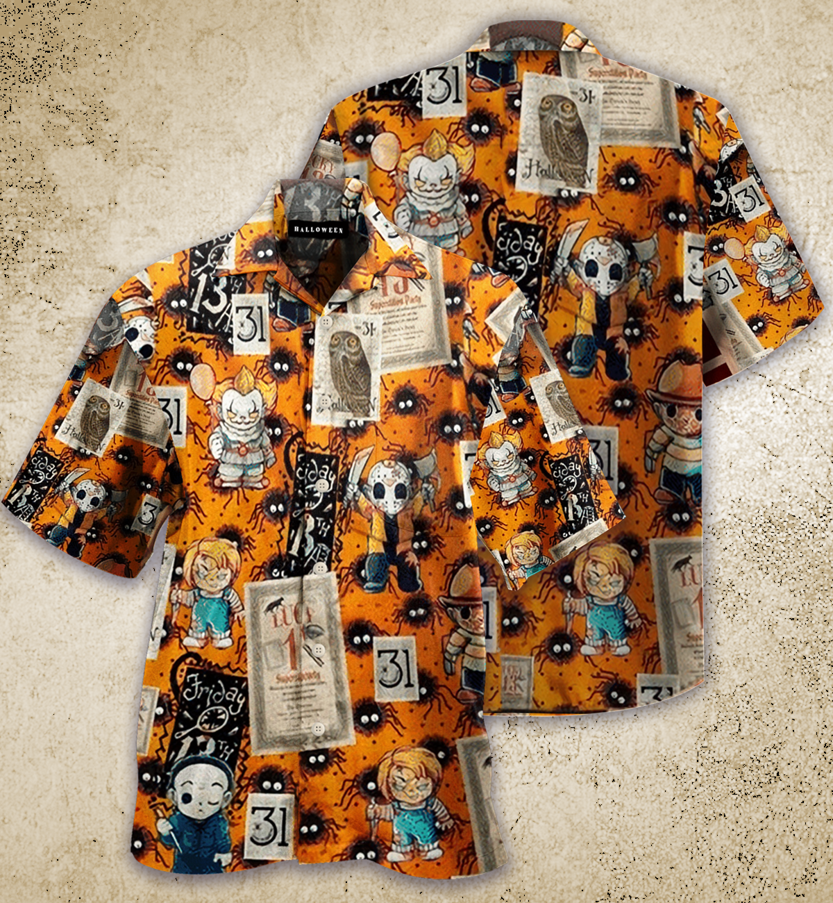 Horror 3d All Over Print Summer Button Design For Halloween Hawaii Shirt Horror 3d All Over Print Summer Button Design For Halloween Hawaii Shirt