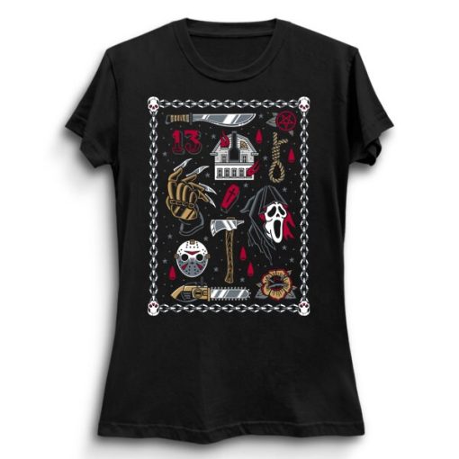 Horror Movie Tattoo Flash Creepy Cute Goth Vintage Traditional Spooky Unisex T-Shirt