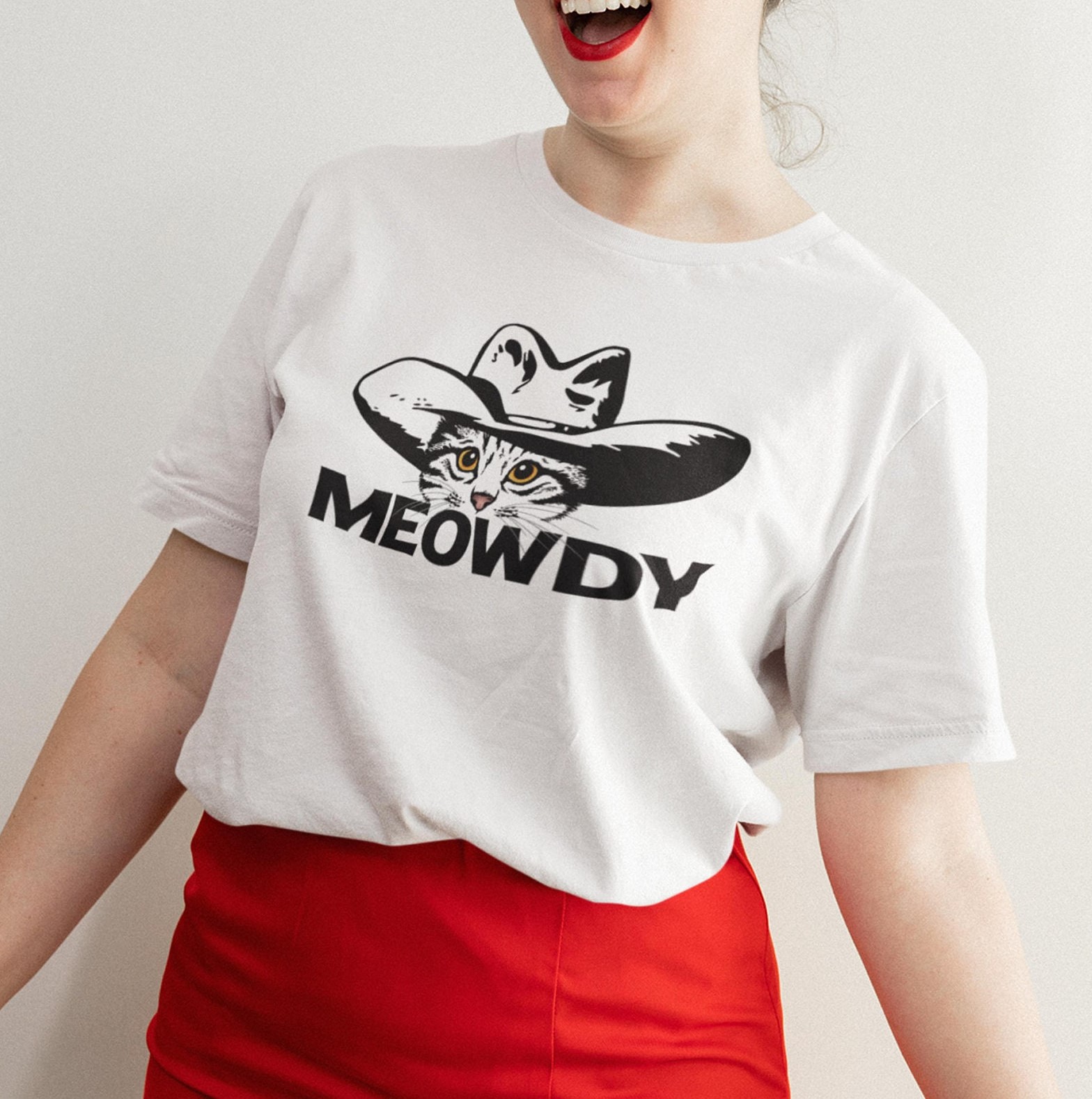 Howdy Pardner Cat Meowdy Cowboy Cat Unisex T-Shirt Howdy Pardner Cat Meowdy Cowboy Cat Unisex T-Shirt