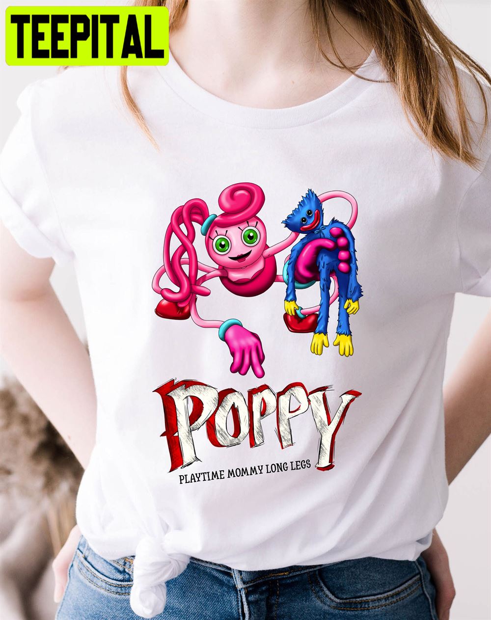 Huggy Wuggy Poppy Playtime Mommy Long Legs Unisex T-Shirt Huggy Wuggy Poppy Playtime Mommy Long Legs Unisex T-Shirt