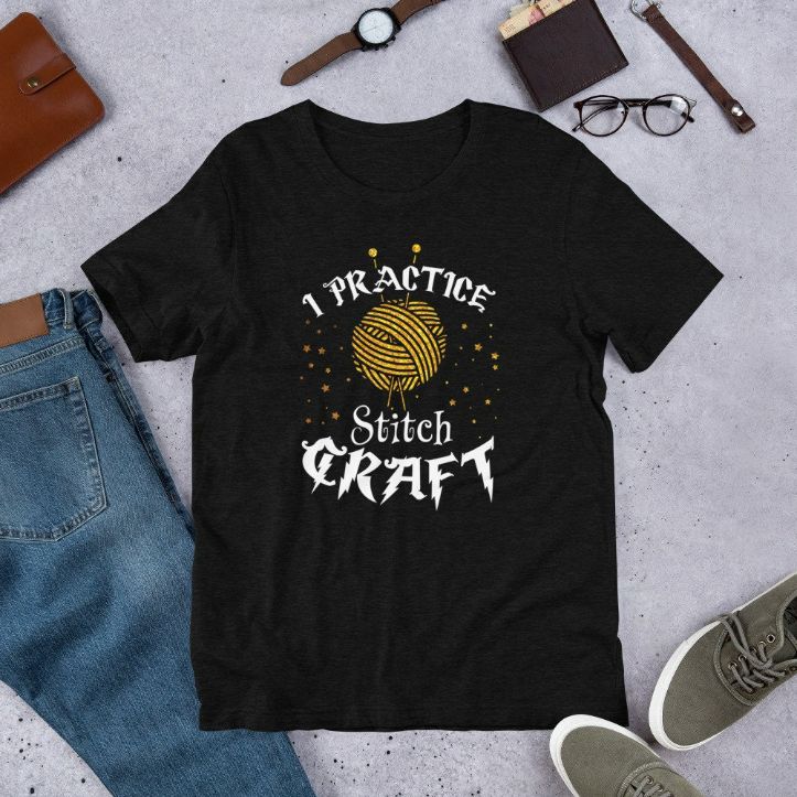 I Practice Stitch Craft Knit Funny Knitting T-Shirt I Practice Stitch Craft Knit Funny Knitting T-Shirt