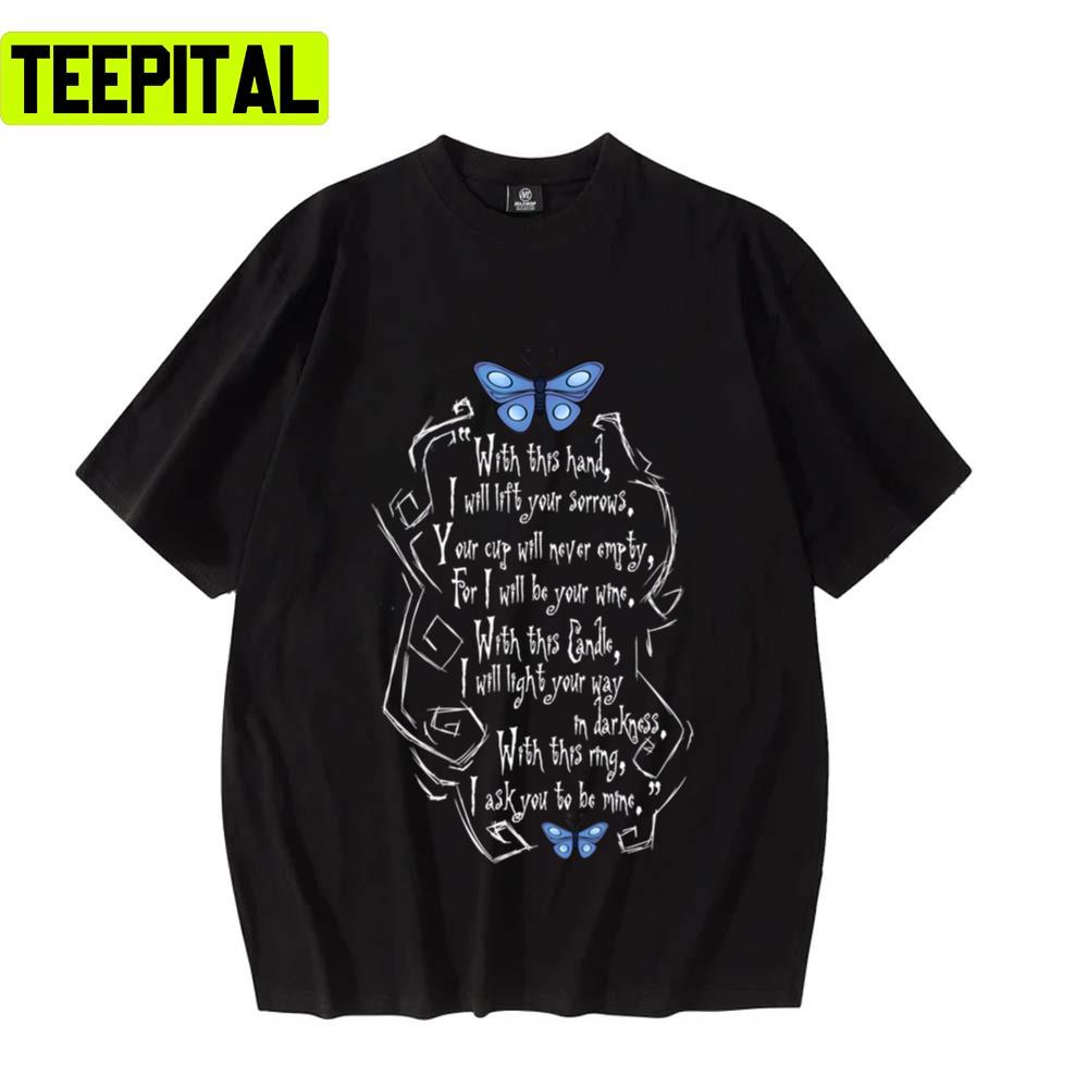Iconic Quote With This Hand Corpse Bride Unisex T-Shirt Iconic Quote With This Hand Corpse Bride Unisex T-Shirt