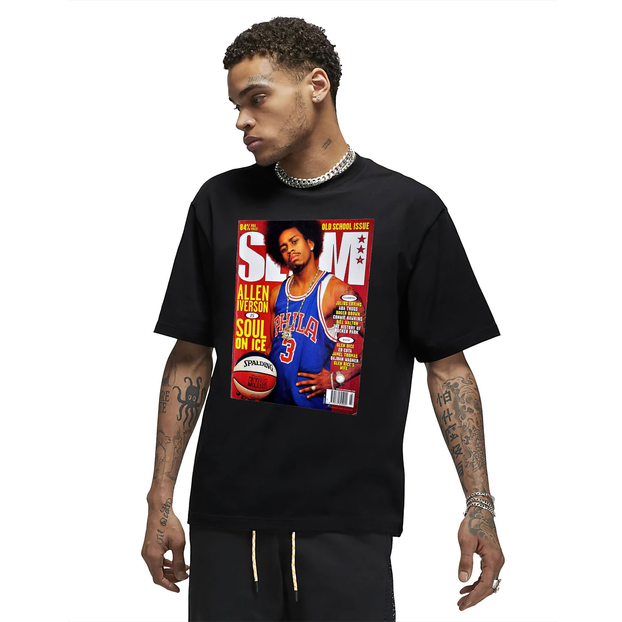Illustration Allen Iverson Slam Cover Unisex T-Shirt Illustration Allen Iverson Slam Cover Unisex T-Shirt