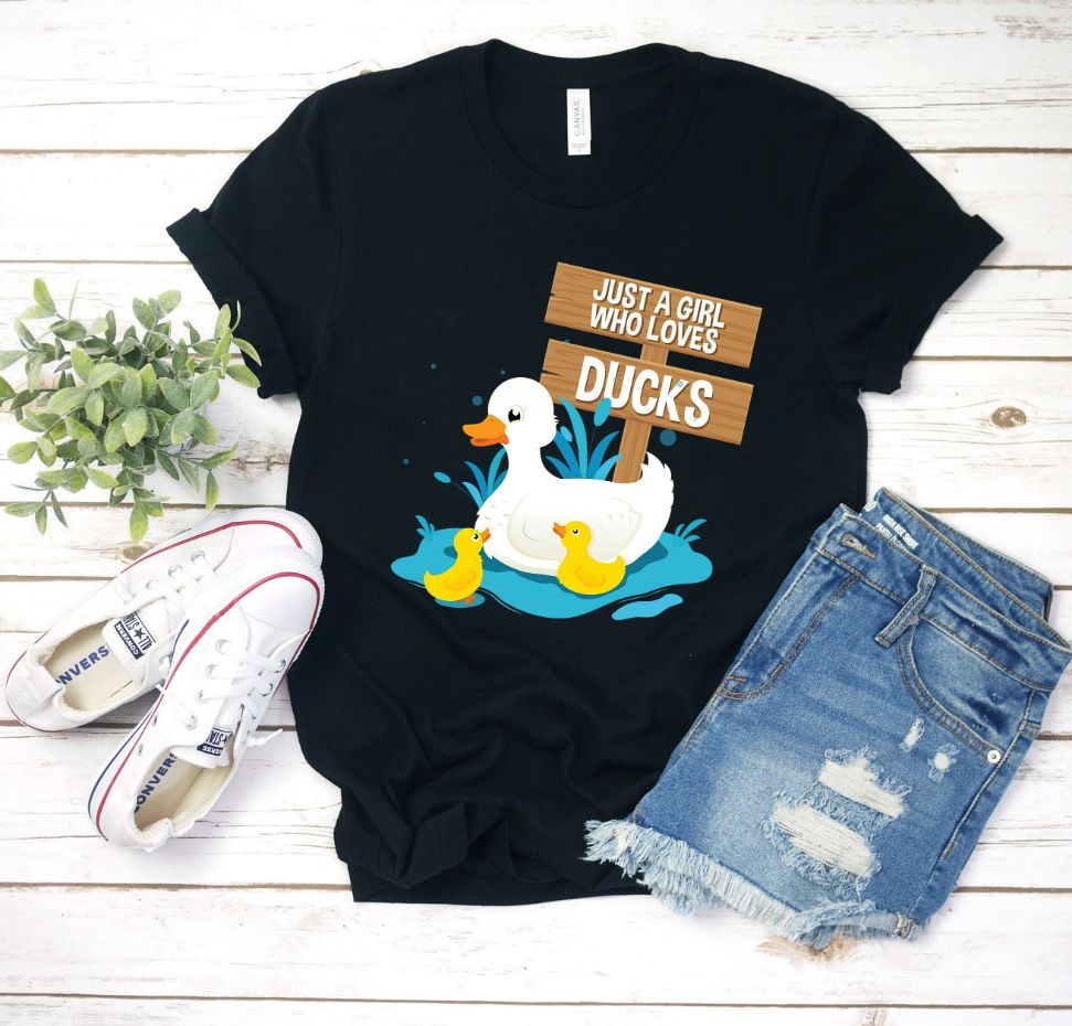 Just A Girl Who Loves Ducks Unisex T-Shirt Just A Girl Who Loves Ducks Unisex T-Shirt