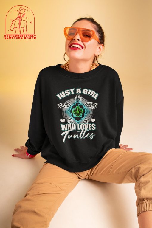 Just A Girl Who Loves Turtles Oceanography Sea Lovers Ocean Science Unisex T-Shirt