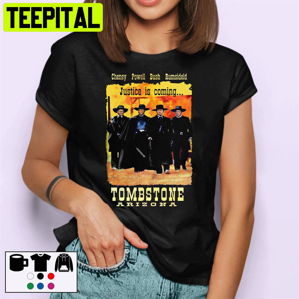 Justice Is Coming Tombstone Unisex T-Shirt Justice Is Coming Tombstone Unisex T-Shirt