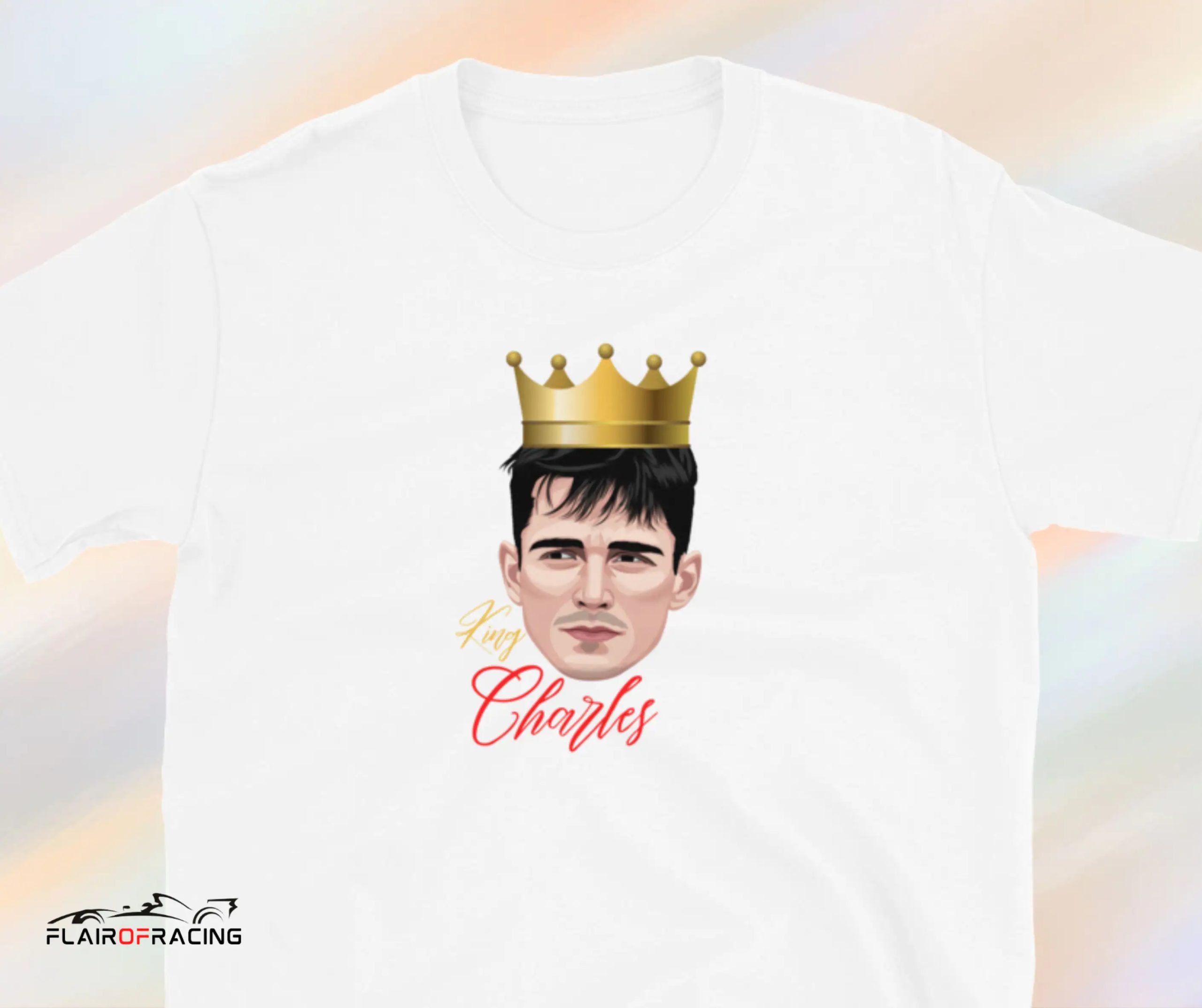 King Charles Leclerc Ferarri 2022 Formula Unisex T-Shirt King Charles Leclerc Ferarri 2022 Formula Unisex T-Shirt