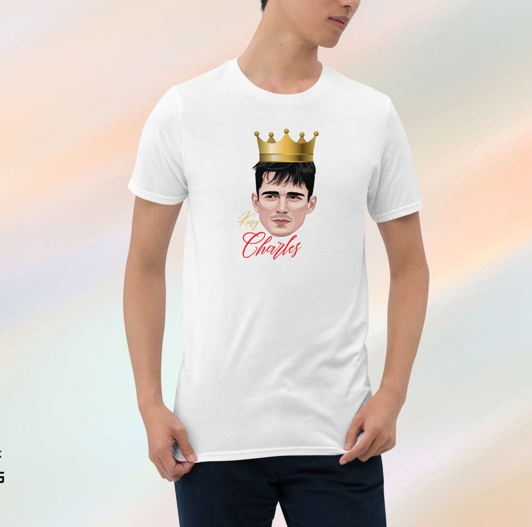 King Charles Leclerc Ferarri 2022 Formula Unisex T-Shirt King Charles Leclerc Ferarri 2022 Formula Unisex T-Shirt
