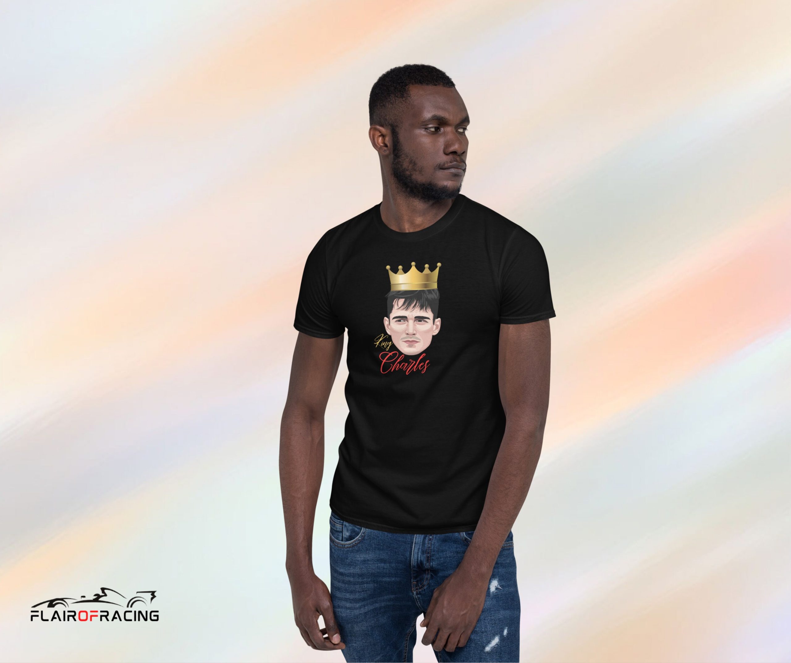 King Charles Leclerc Ferarri 2022 Formula Unisex T-Shirt King Charles Leclerc Ferarri 2022 Formula Unisex T-Shirt