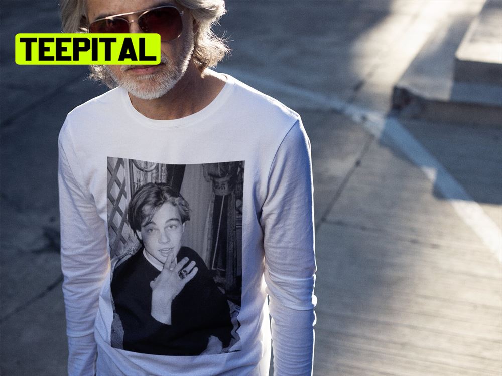 Leonardo Dicaprio Black And White Art Unisex T-Shirt Leonardo Dicaprio Black And White Art Unisex T-Shirt