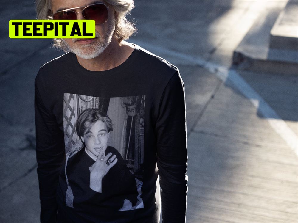 Leonardo Dicaprio Black And White Art Unisex T-Shirt Leonardo Dicaprio Black And White Art Unisex T-Shirt