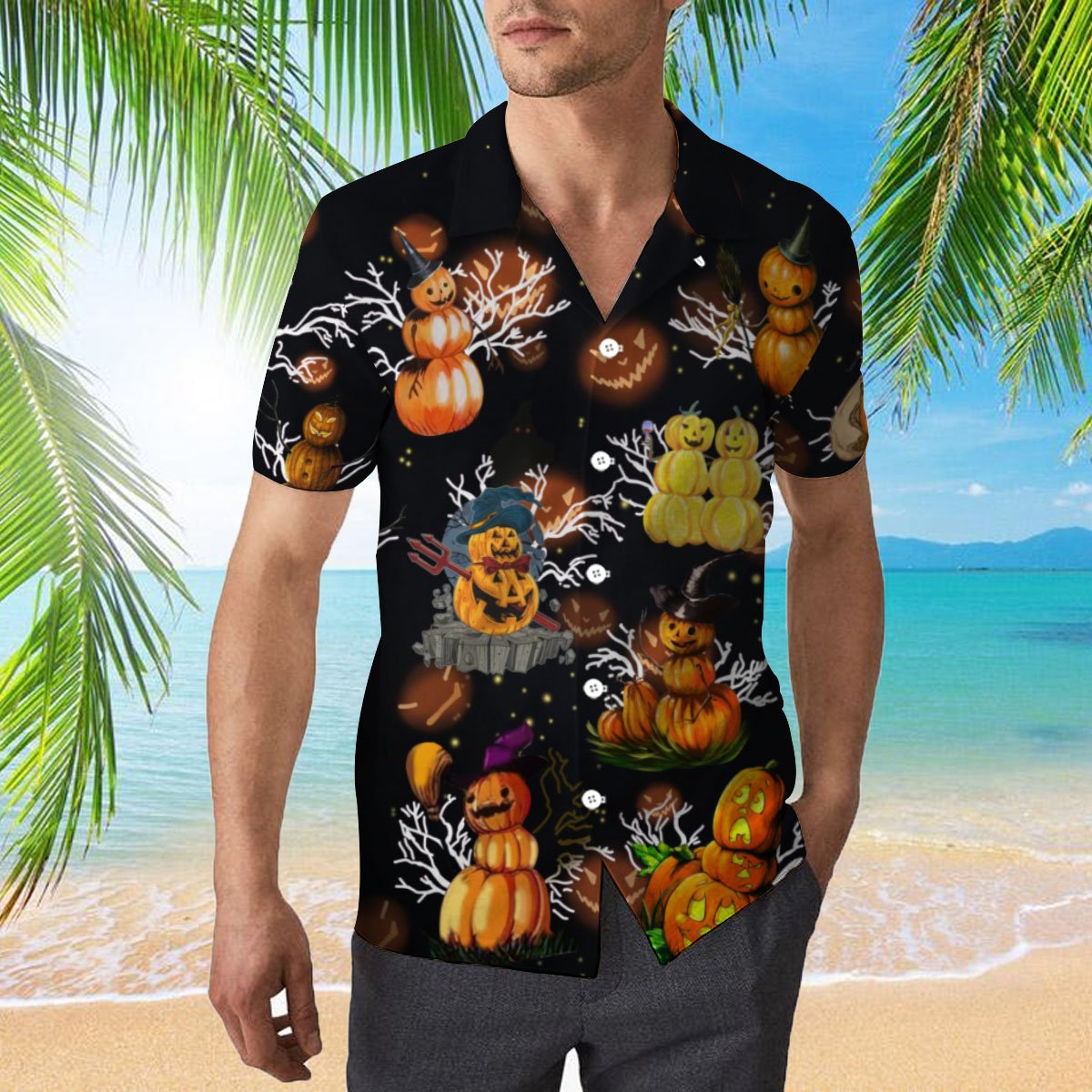 Lets Get Lit Pumpkins 3d All Over Print Button Design For Halloween Hawaii Shirt Lets Get Lit Pumpkins 3d All Over Print Button Design For Halloween Hawaii Shirt