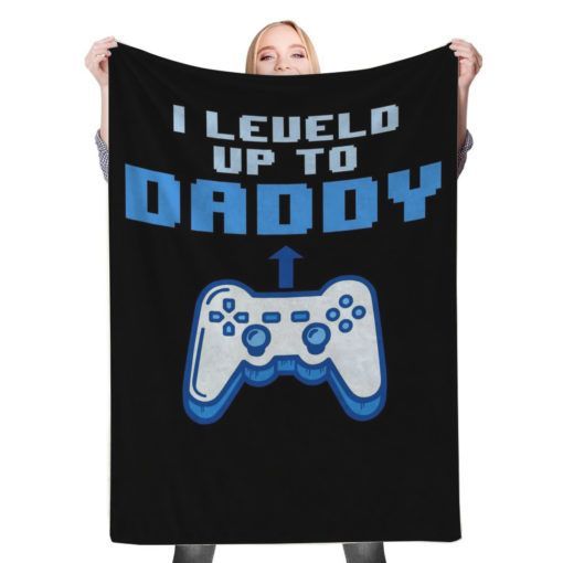 Leveled Up To Dad Fleece Throw Blanket Best Seller Fleece Blanket Throw Blanket Gift 2 Leveled Up To Dad Fleece Throw Blanket Best Seller Fleece Blanket Throw Blanket Gift 2