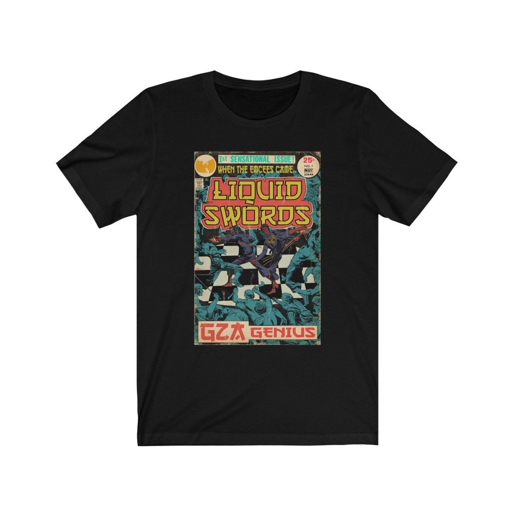 Liquid Swords Comic Book Art Jersey Cotton Unisex T-Shirt Liquid Swords Comic Book Art Jersey Cotton Unisex T-Shirt