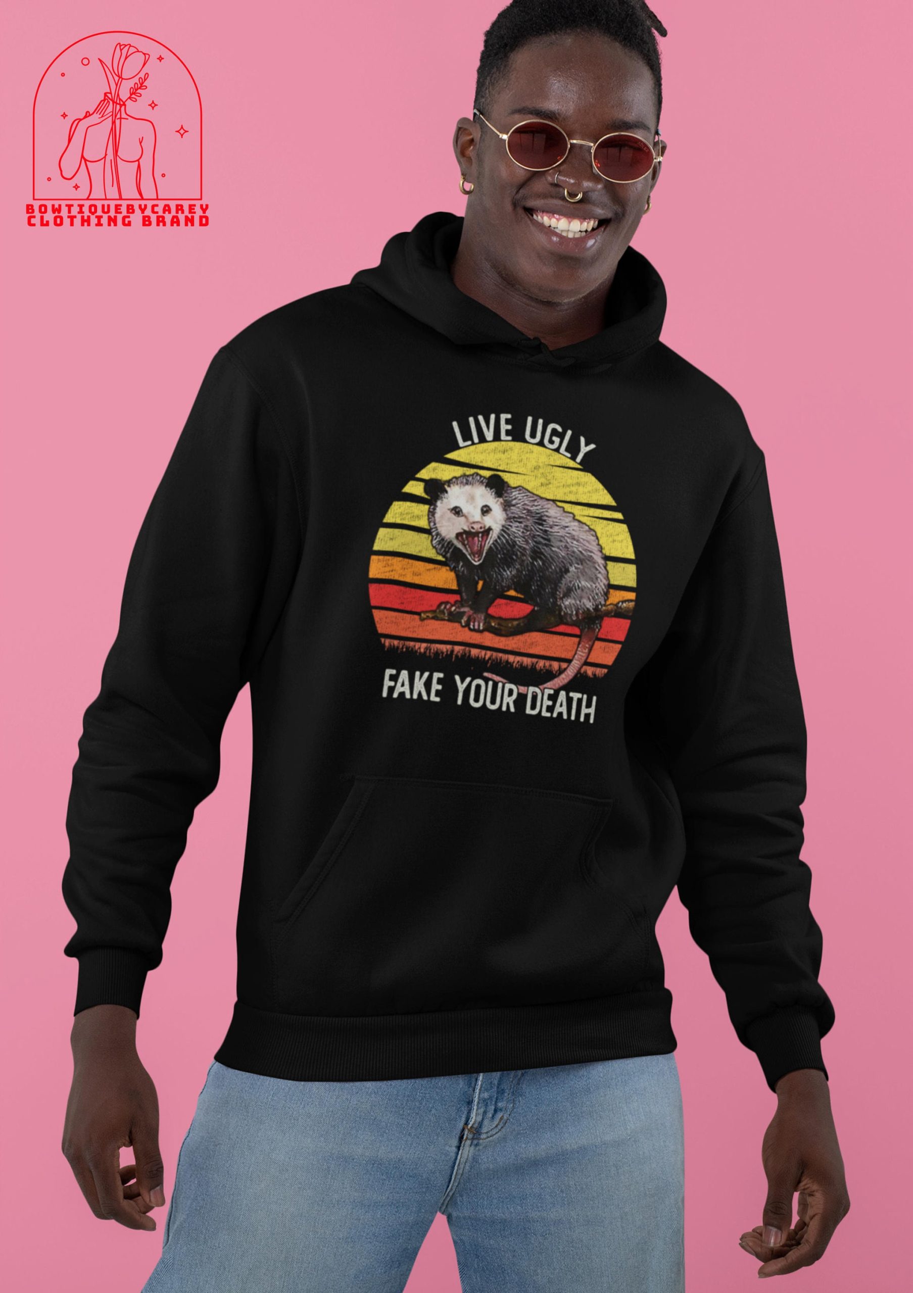 Live Ugly Fake Your Death Opossum Possum Animals Unisex T-Shirt Live Ugly Fake Your Death Opossum Possum Animals Unisex T-Shirt