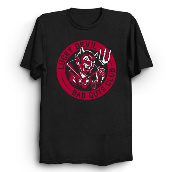 Lucky Devil Halloween Goth Vintage Devil Bad Guys Club Creepy Cute Unisex T-Shirt Lucky Devil Halloween Goth Vintage Devil Bad Guys Club Creepy Cute Unisex T-Shirt
