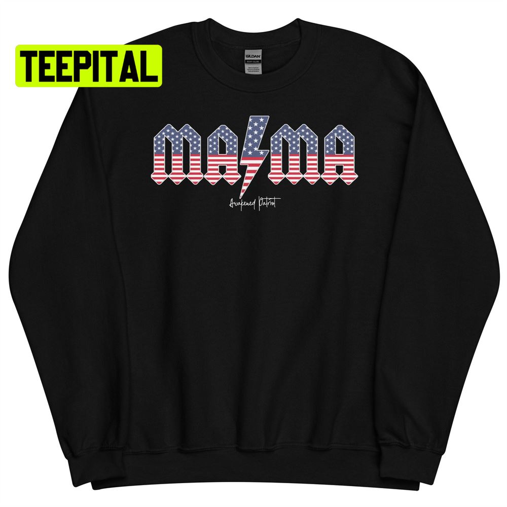 Mama Rock N Roll American Flag Unsiex T-Shirt Mama Rock N Roll American Flag Unsiex T-Shirt