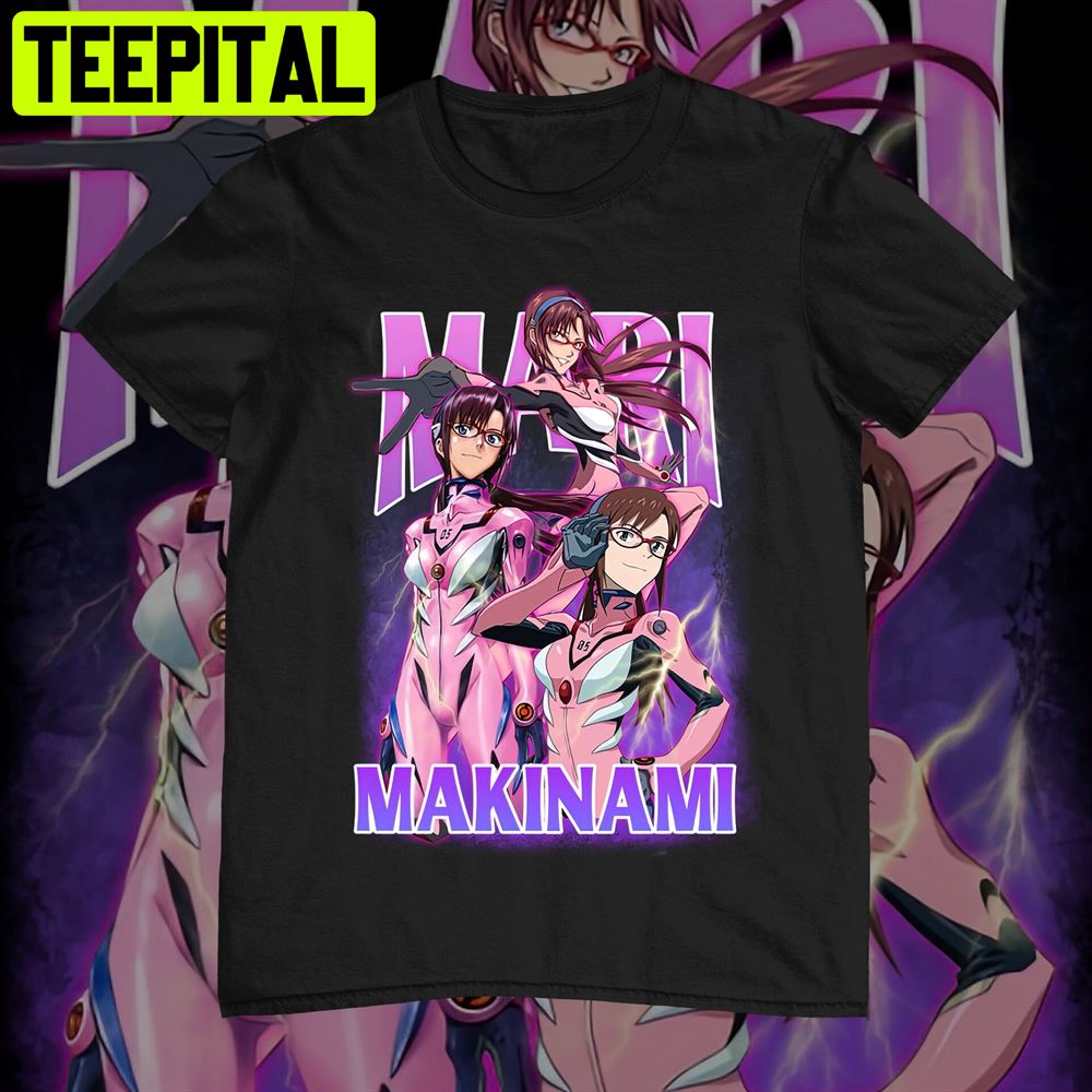 Mari Makinami Vintage Art Unisex T-Shirt Mari Makinami Vintage Art Unisex T-Shirt