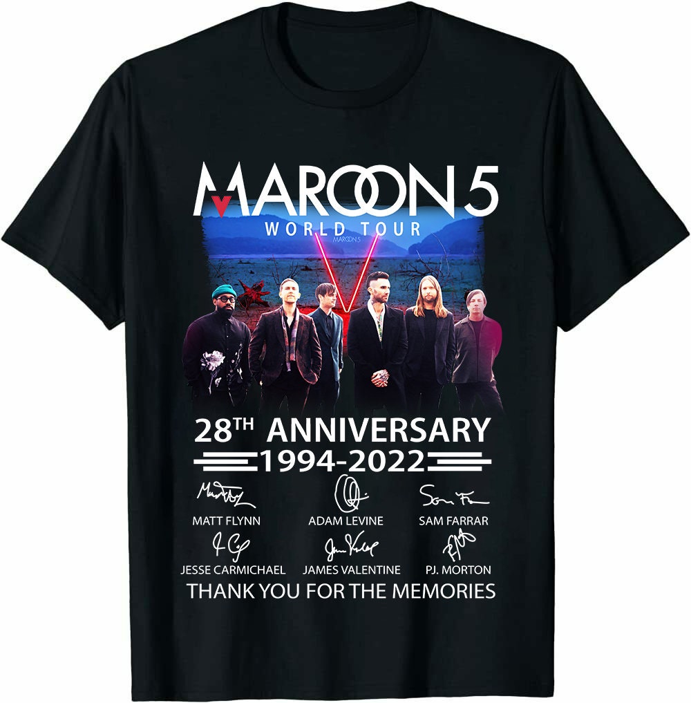 Maroon 5 28th Anniversary Signature Maroon 5 Thank You For The Memories Shirt Maroon 5 28th Anniversary Signature Maroon 5 Thank You For The Memories Shirt