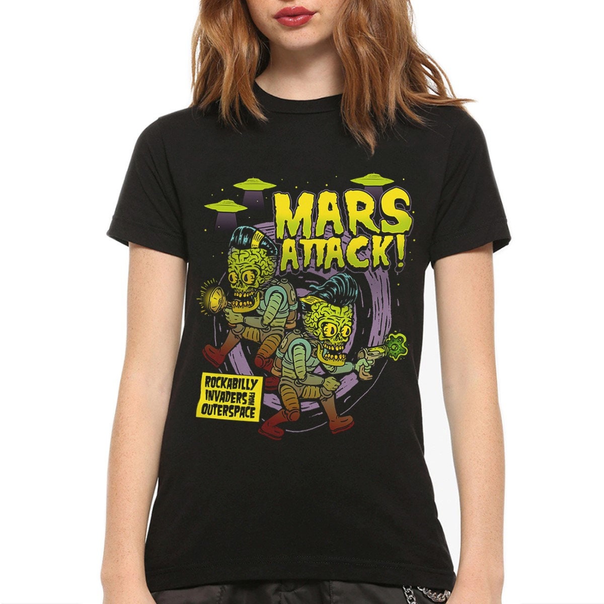 Mars Attacks Animated Design Unisex T-Shirt Mars Attacks Animated Design Unisex T-Shirt