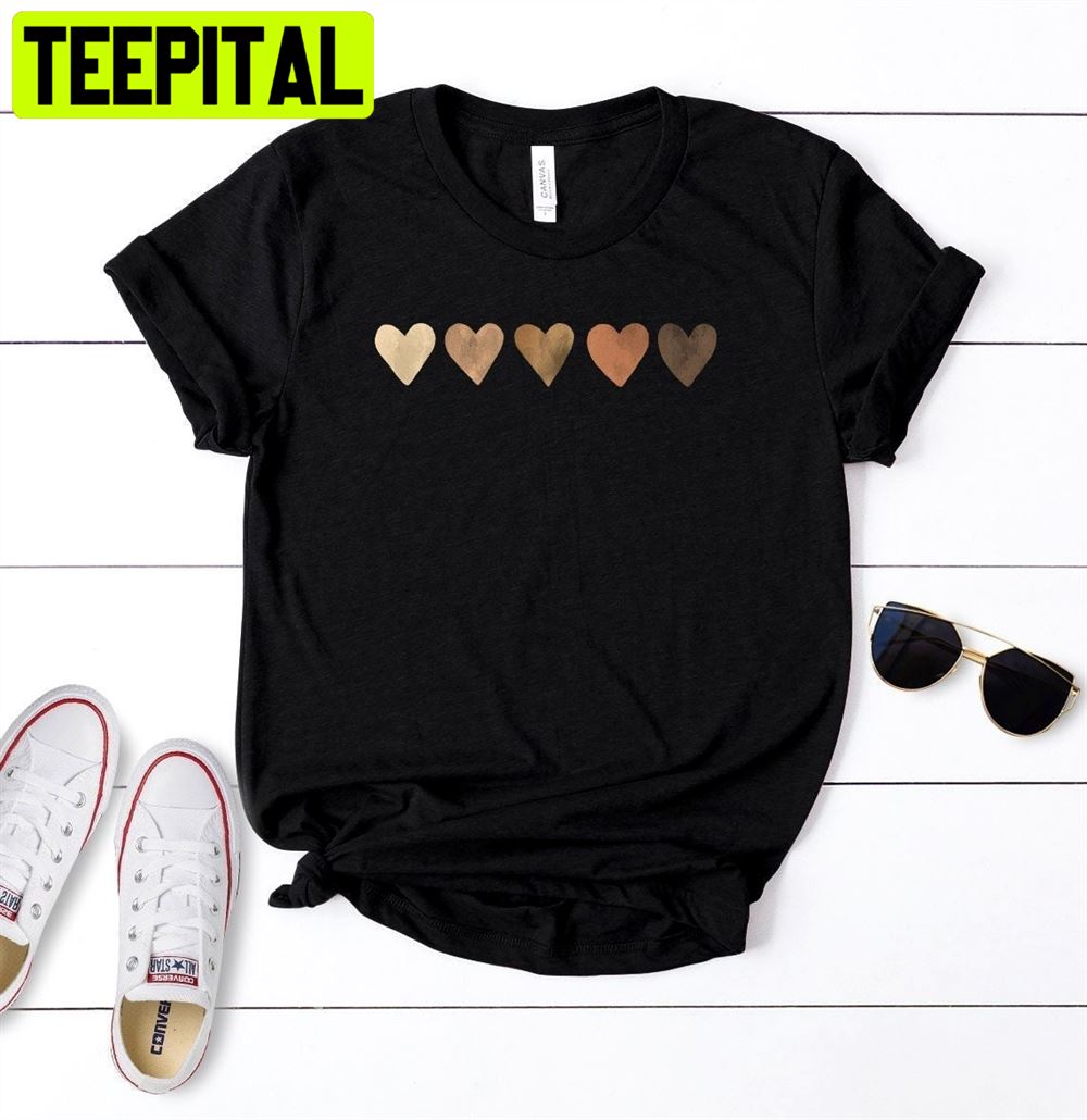 Melanin Hearts Black Lives Matter Unisex T-Shirt Melanin Hearts Black Lives Matter Unisex T-Shirt