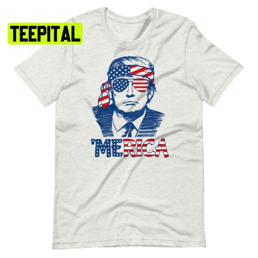 Merica Trump America Flag Unsiex T-Shirt