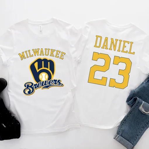 Milwaukee Brewers Baseball Mlb 2022 Customized Text Number Unisex T-Shirt