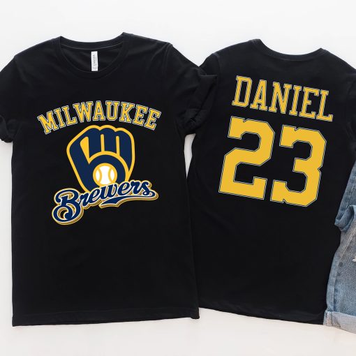 Milwaukee Brewers Baseball Mlb 2022 Customized Text Number Unisex T-Shirt