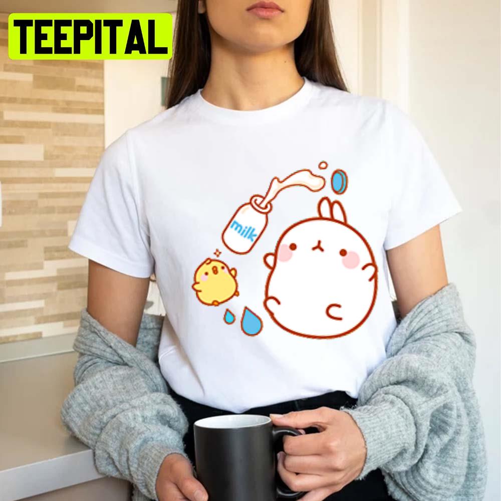 Molang And Piu Piu Cute Bunny Molang Cartoon Unisex T-Shirt Molang And Piu Piu Cute Bunny Molang Cartoon Unisex T-Shirt