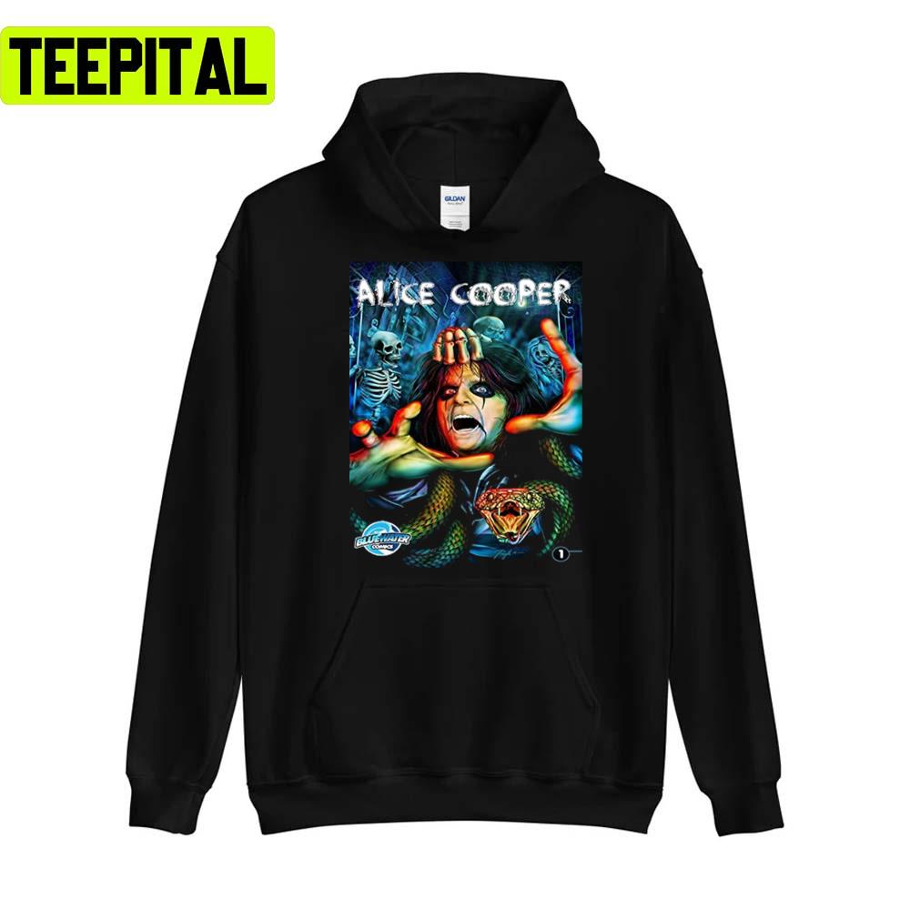Music Rock Portrait Of Alice Cooper Unisex T-Shirt Music Rock Portrait Of Alice Cooper Unisex T-Shirt