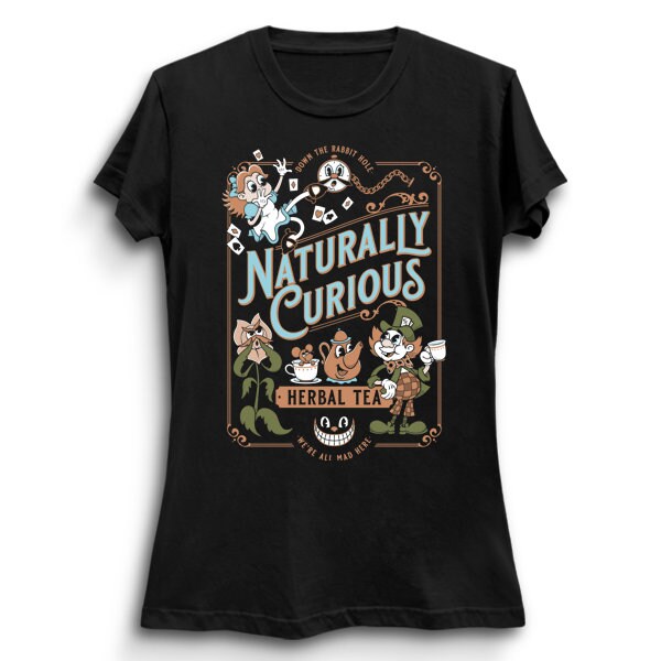 Naturally Curious Book Lovers Cartoon Alice In Wonderland Herbal Tea Unisex T-Shirt Naturally Curious Book Lovers Cartoon Alice In Wonderland Herbal Tea Unisex T-Shirt
