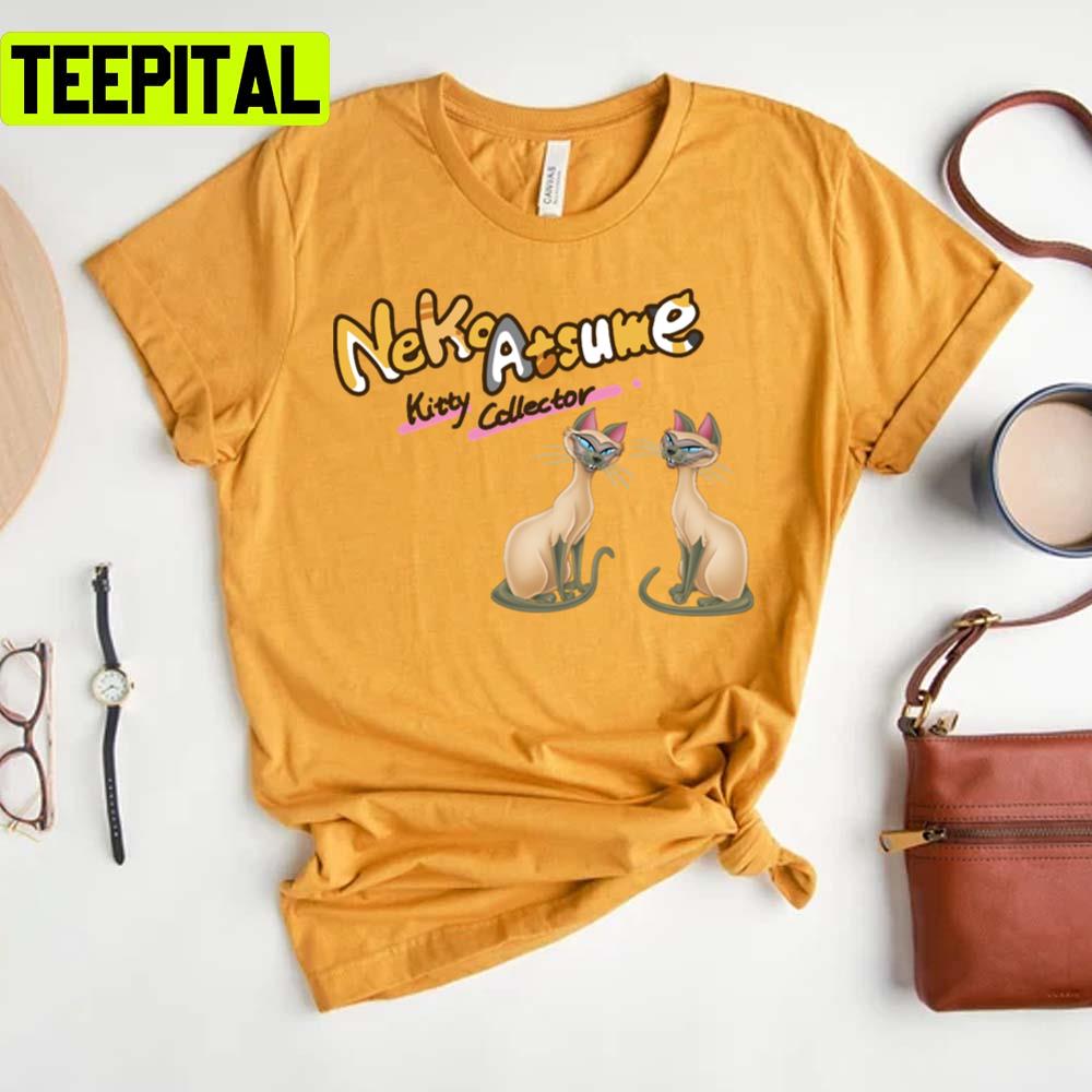 Neko Atsume Siamese Lady And The Tramp Unisex T-Shirt Neko Atsume Siamese Lady And The Tramp Unisex T-Shirt