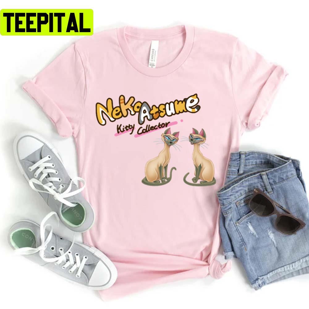 Neko Atsume Siamese Lady And The Tramp Unisex T-Shirt Neko Atsume Siamese Lady And The Tramp Unisex T-Shirt