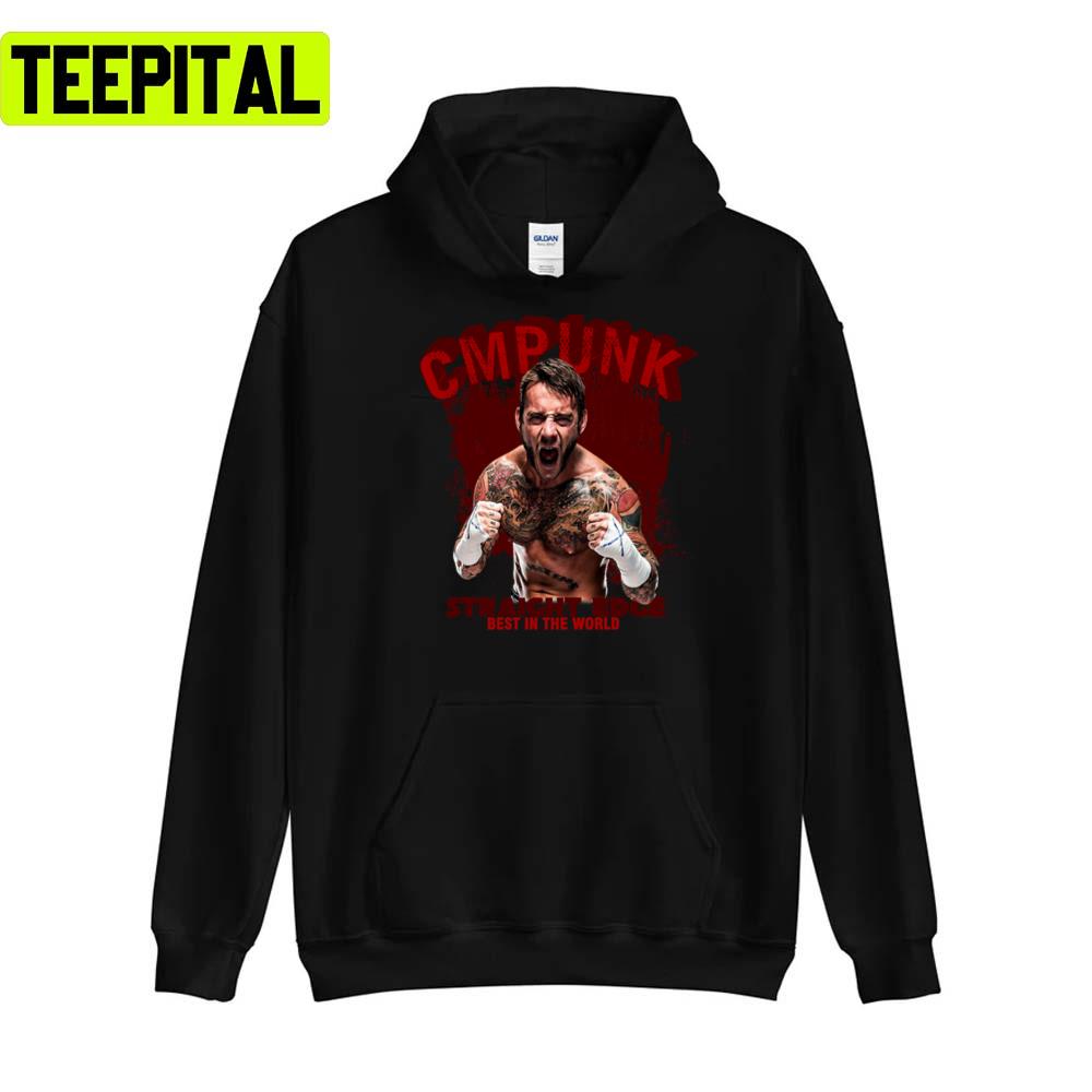 New Red Art Cm Punk Straight Edge Wwe Wrestling Unisex T-Shirt New Red Art Cm Punk Straight Edge Wwe Wrestling Unisex T-Shirt