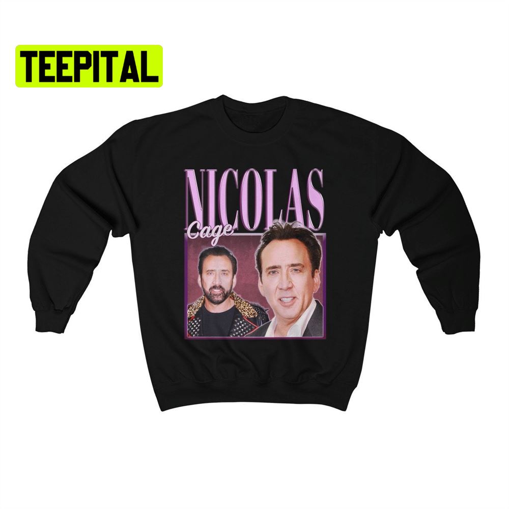 Nicolas Cage Retro Vintage Art Unisex Sweatshirt Nicolas Cage Retro Vintage Art Unisex Sweatshirt