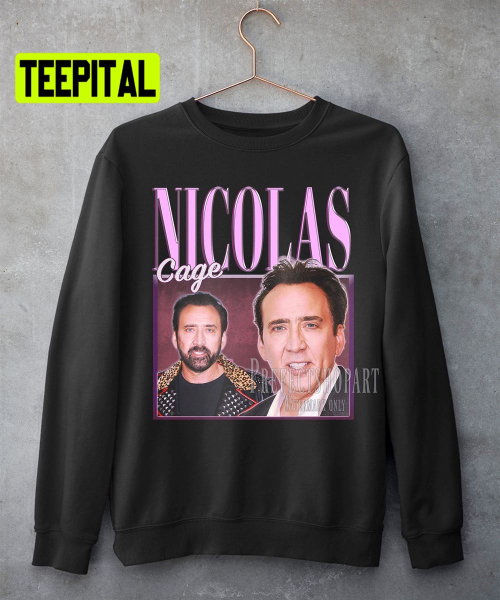 Nicolas Cage Retro Vintage Art Unisex Sweatshirt Nicolas Cage Retro Vintage Art Unisex Sweatshirt