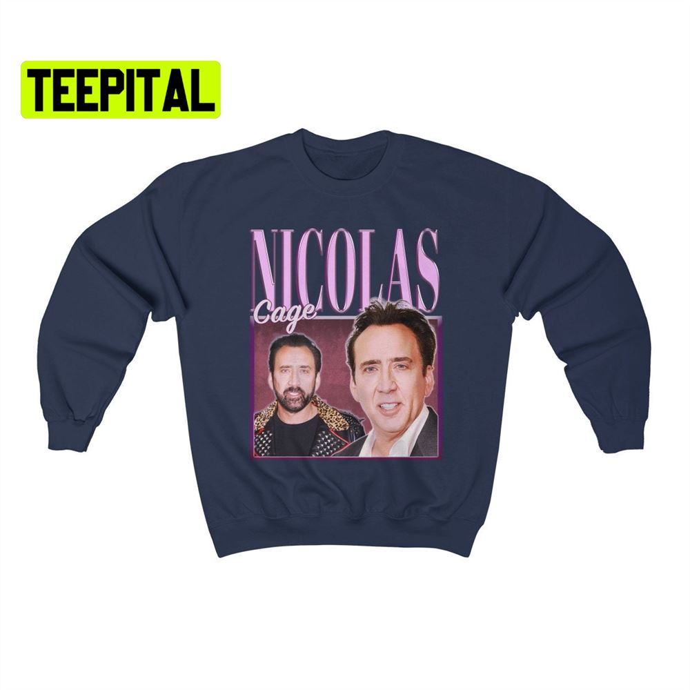 Nicolas Cage Retro Vintage Art Unisex Sweatshirt Nicolas Cage Retro Vintage Art Unisex Sweatshirt