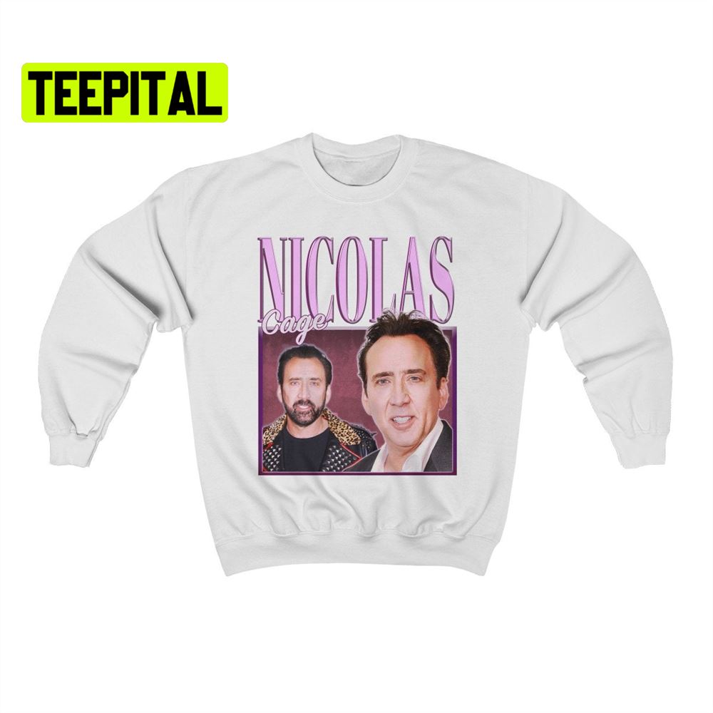Nicolas Cage Retro Vintage Art Unisex Sweatshirt Nicolas Cage Retro Vintage Art Unisex Sweatshirt