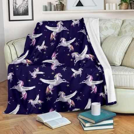 Night Winged Unicorn Bestseller Fleece Blanket Throw Blanket Gift Night Winged Unicorn Bestseller Fleece Blanket Throw Blanket Gift