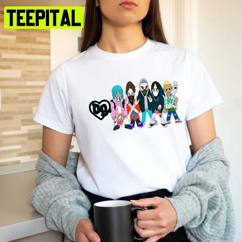 Official Drain Gangfunny Colored Design Unsex T-Shirt Official Drain Gangfunny Colored Design Unsex T-Shirt