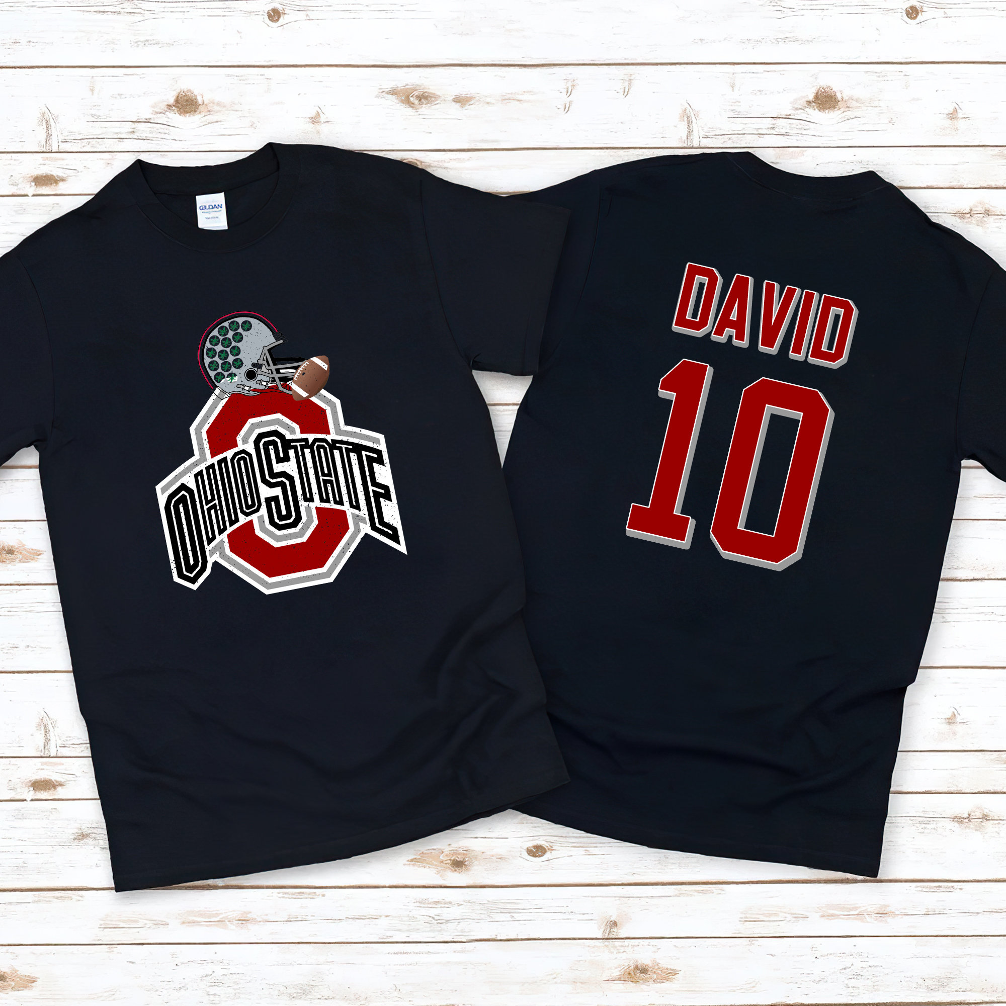 Ohio State University Football Ncaa Sports Front Back Customized Text Number Unisex T-Shirt Ohio State University Football Ncaa Sports Front Back Customized Text Number Unisex T-Shirt