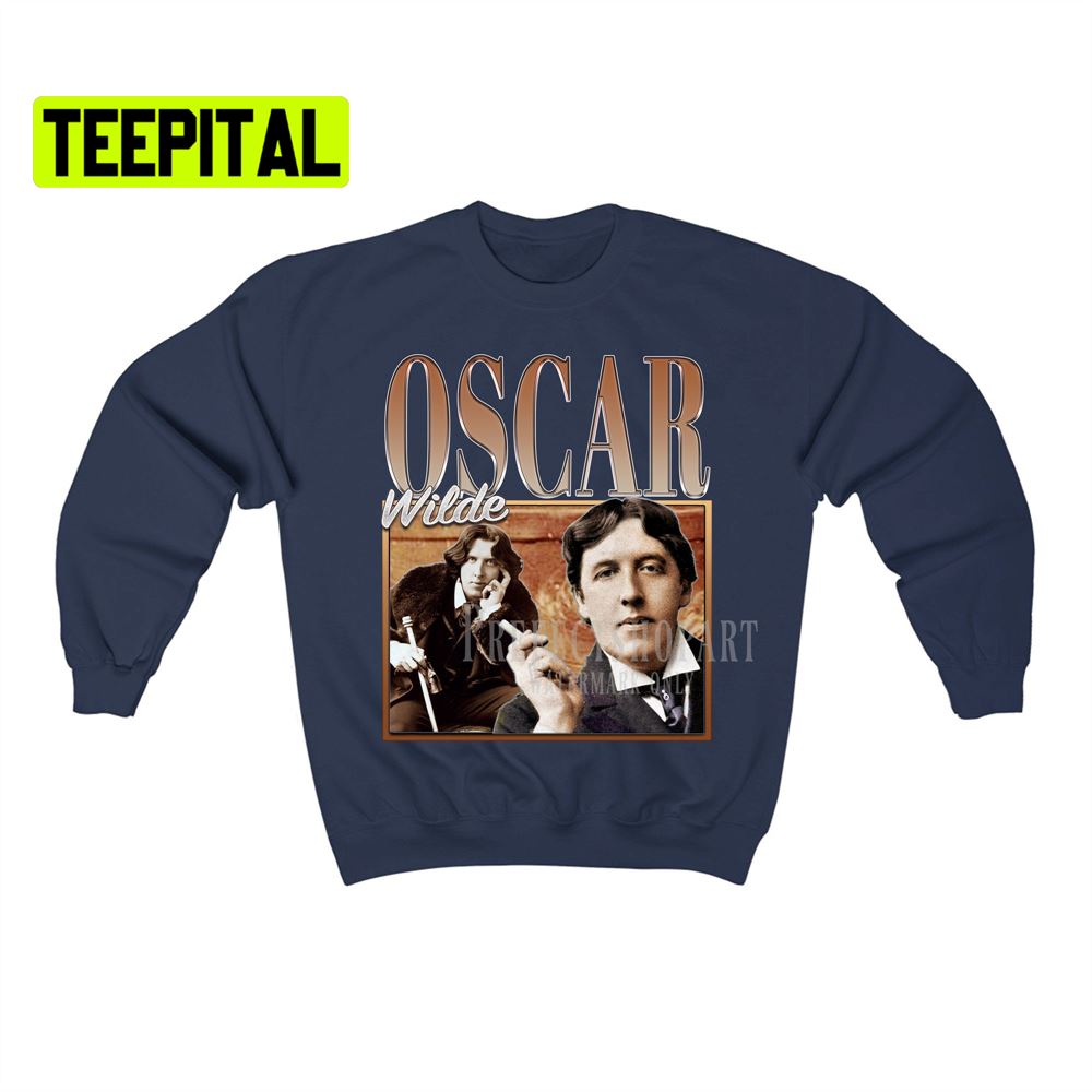 Oscar Wilde Retro Vintage Art Unisex Sweatshirt Oscar Wilde Retro Vintage Art Unisex Sweatshirt