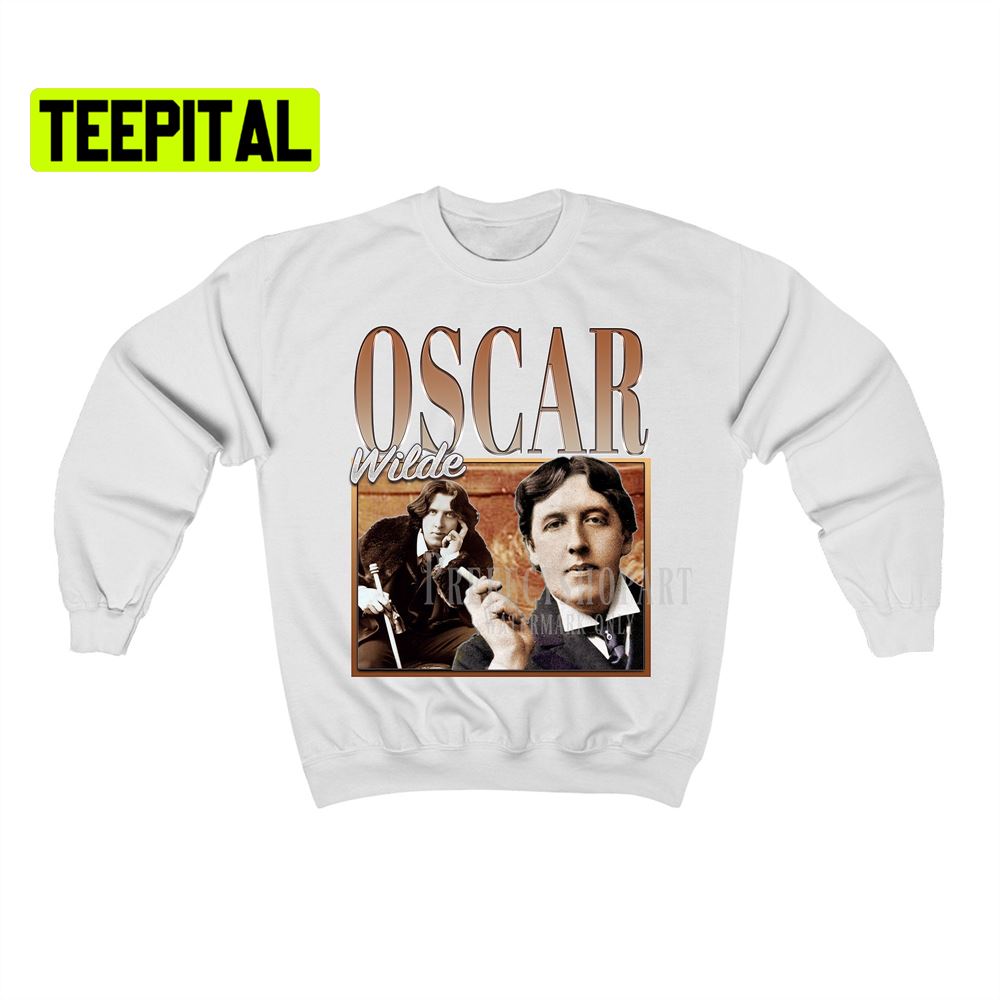 Oscar Wilde Retro Vintage Art Unisex Sweatshirt Oscar Wilde Retro Vintage Art Unisex Sweatshirt