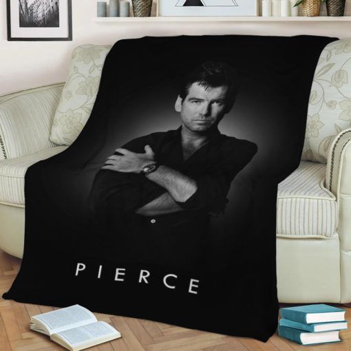 Pierce Brosnan Fleece Blanket Throw Blanket Gift Pierce Brosnan Fleece Blanket Throw Blanket Gift