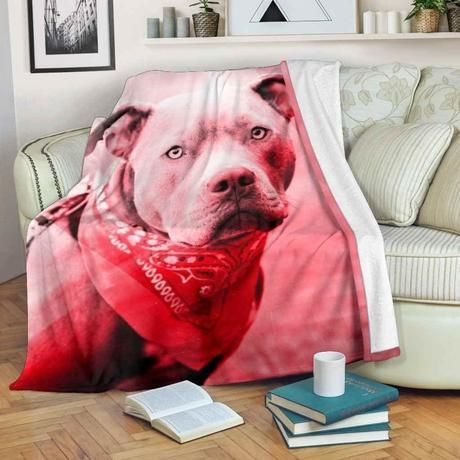 Pitbull Fleece Blanket Throw Blanket Gift Pitbull Fleece Blanket Throw Blanket Gift